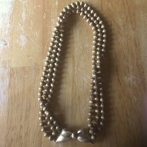 Gold beaded chocker 14” neckline